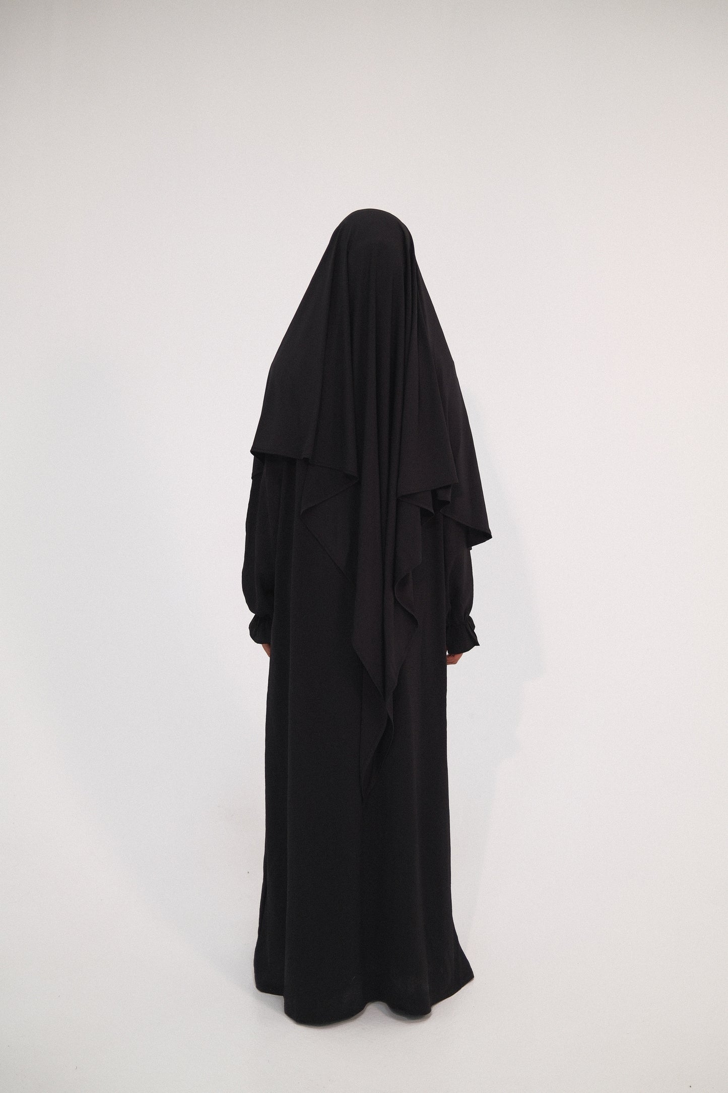 Premium Jersey Khimar - Black