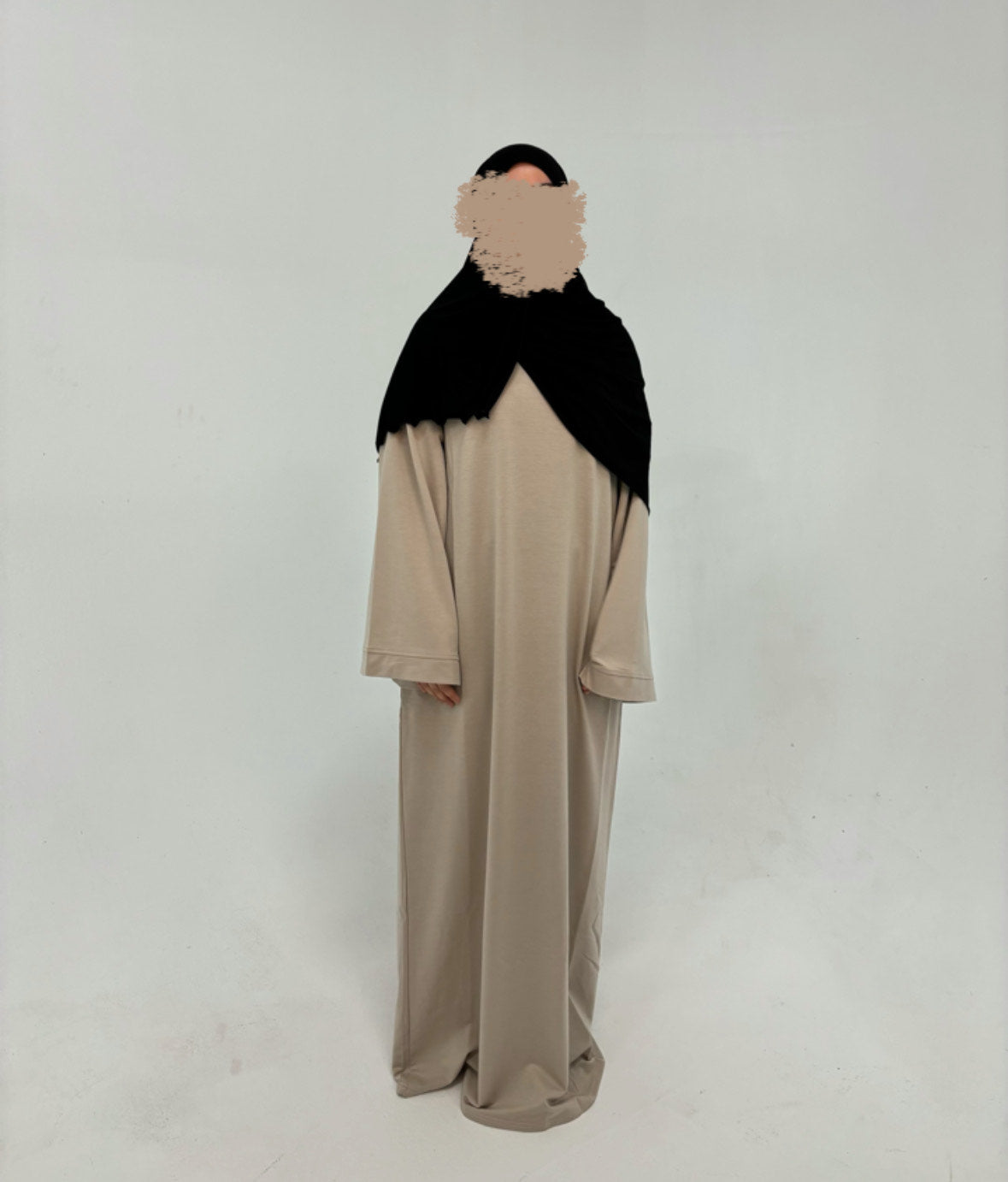 Oversized Cotton Abaya - Beige