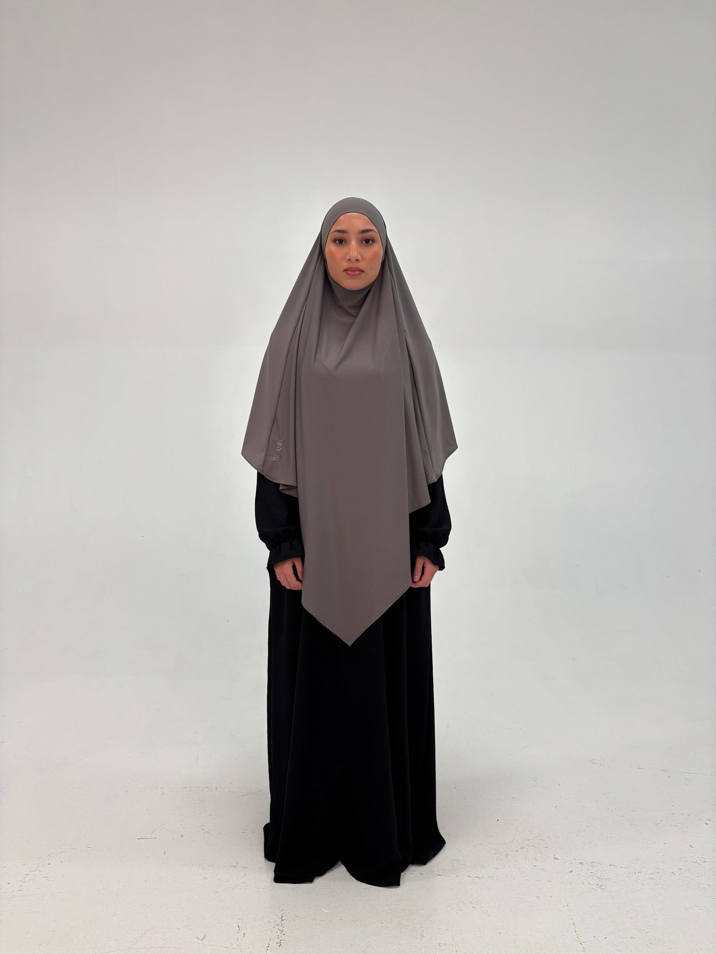 Premium Jersey Khimar - Smokey Gray