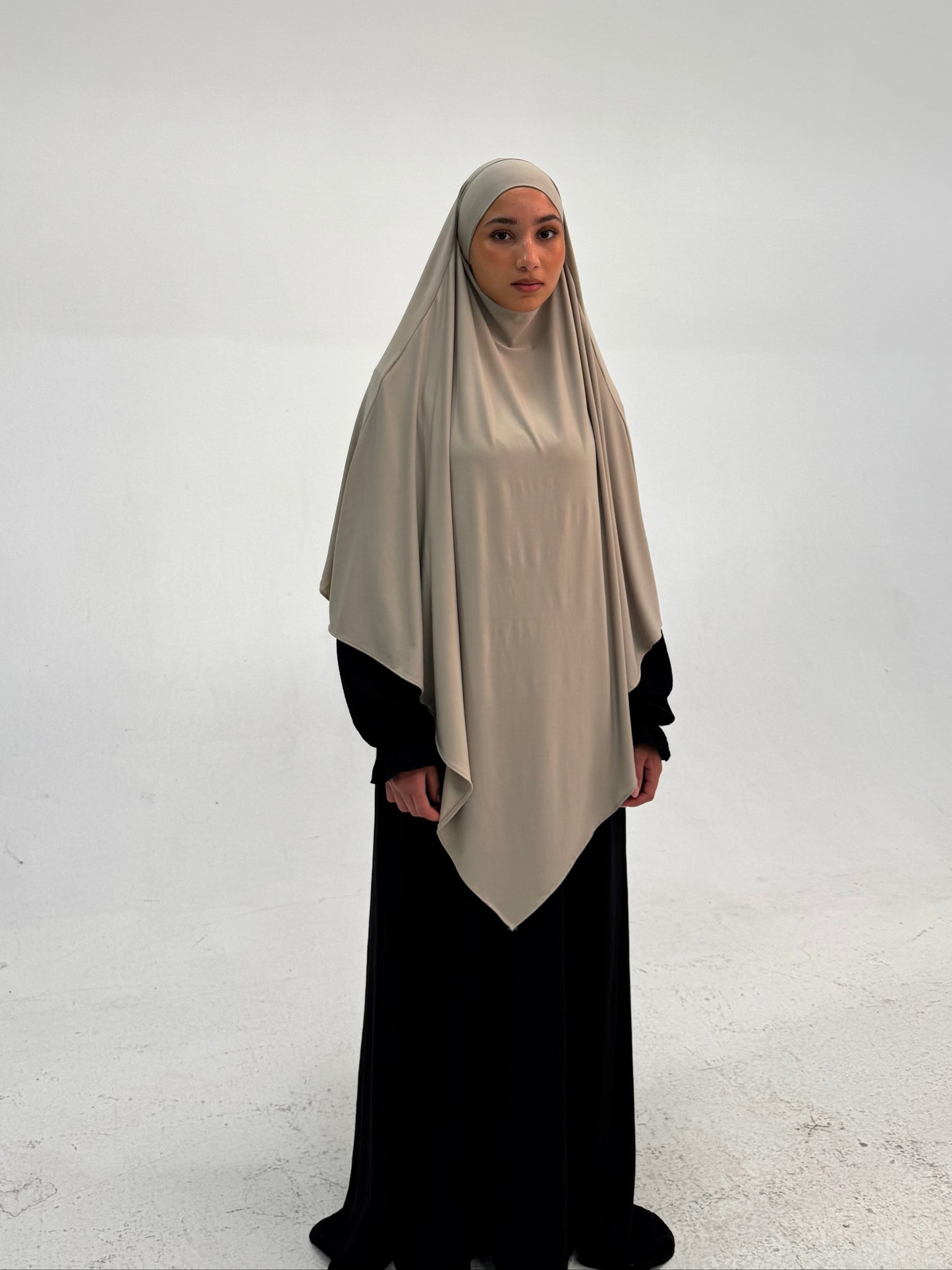 Premium Jersey Khimar - Latte
