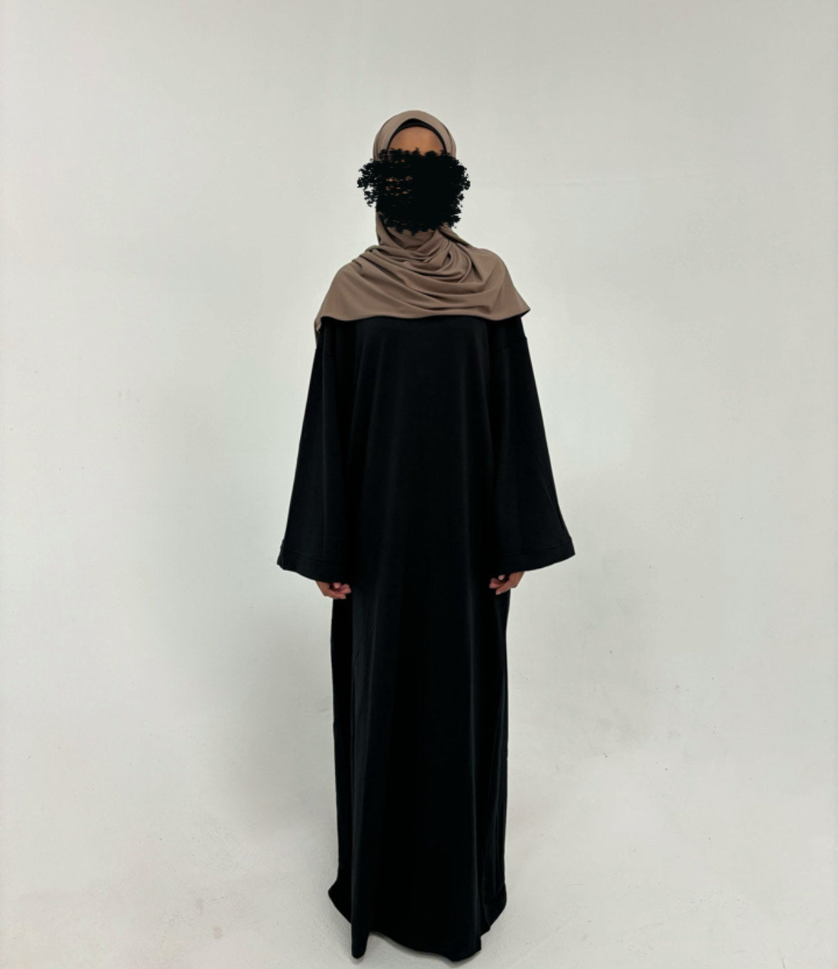 Oversized Cotton Abaya - Black