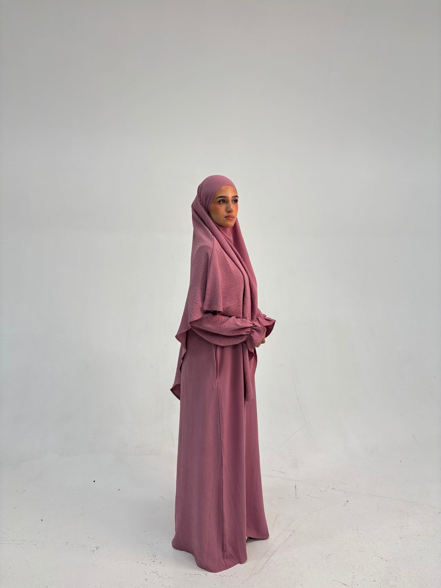 Khimar & Abaya Set- Blush