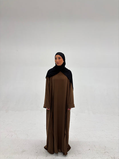 Essential Abaya Set- Chocolate