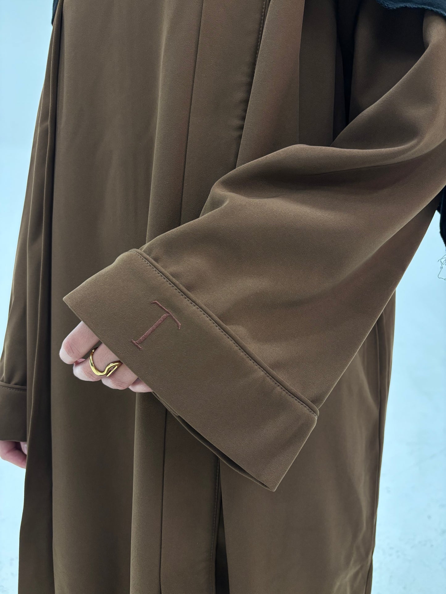 Essential Open Abaya - Chocolate