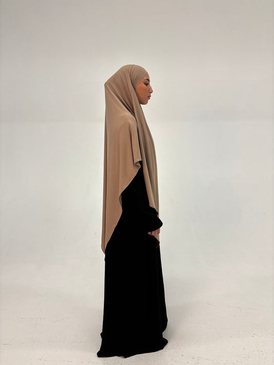 Premium Jersey Khimar - Ashy Brown