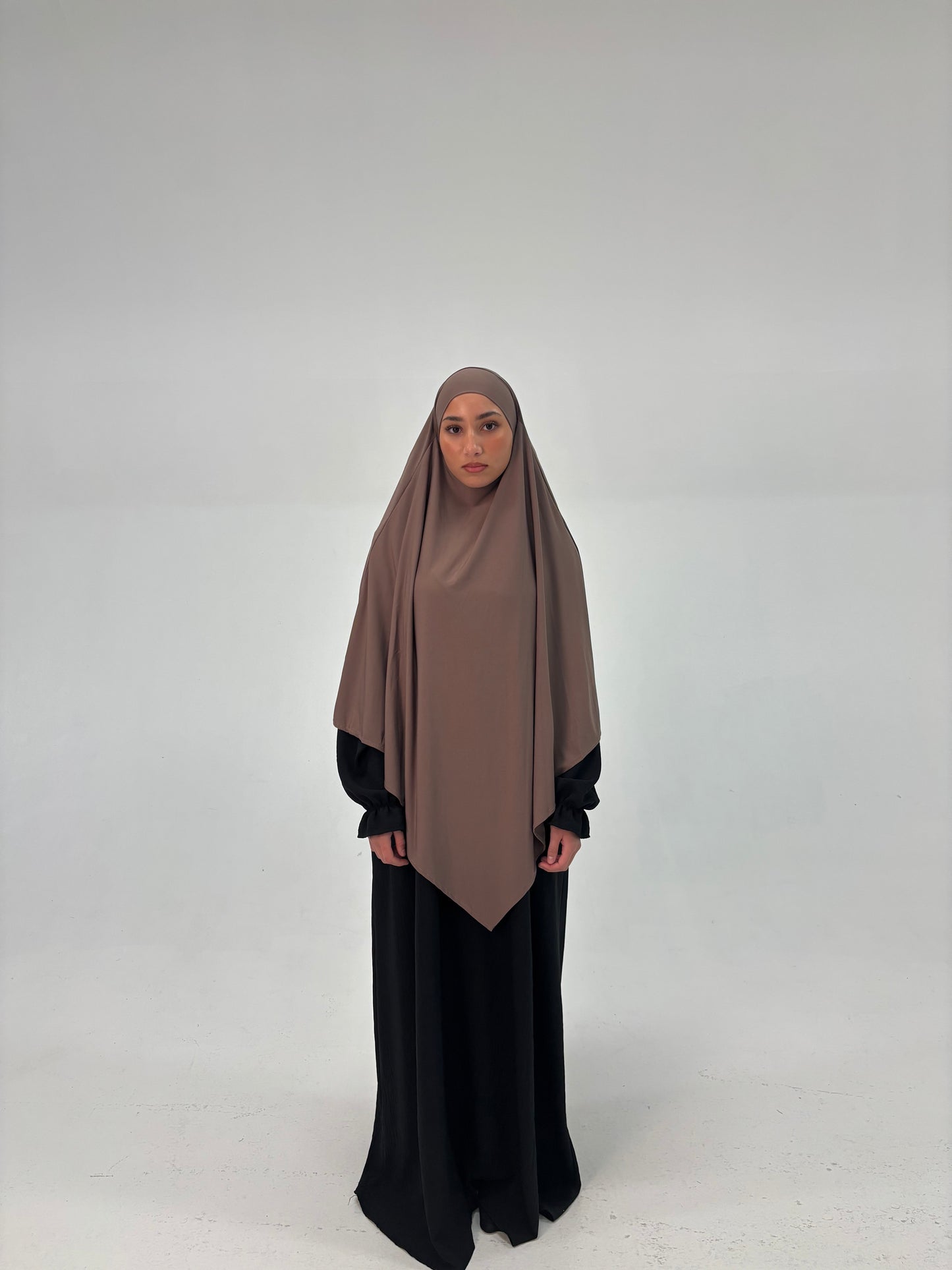 Premium Jersey Khimar - Mocha Brown