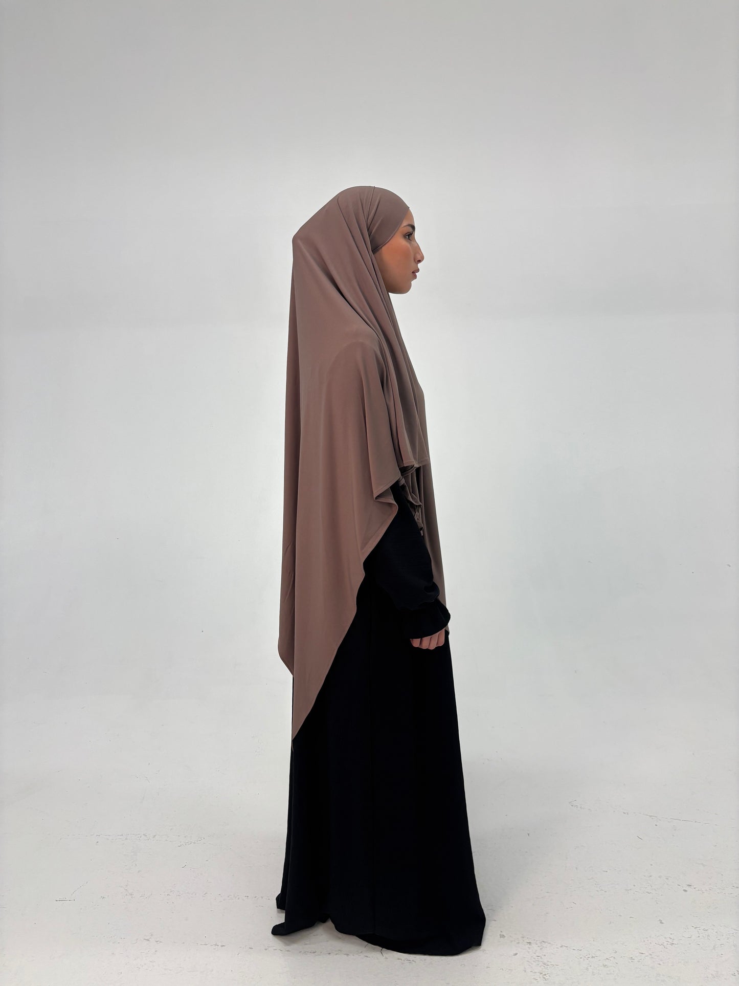 Premium Jersey Khimar - Mocha Brown