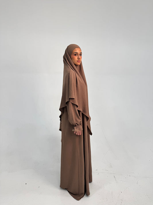 Khimar & Abaya Set - Mocha
