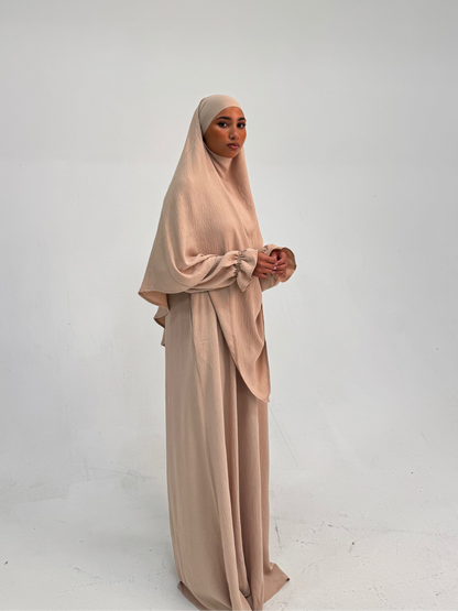 Khimar & Abaya Set - Sand