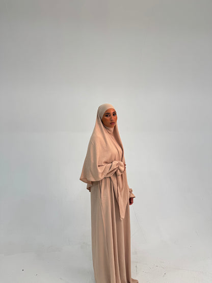 Khimar & Abaya Set - Sand