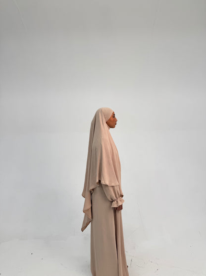 Khimar & Abaya Set - Sand