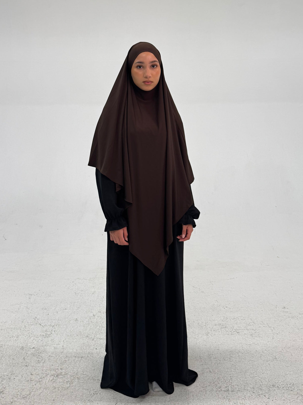 Premium Jersey Khimar - Espresso