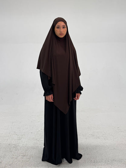 Premium Jersey Khimar - Espresso