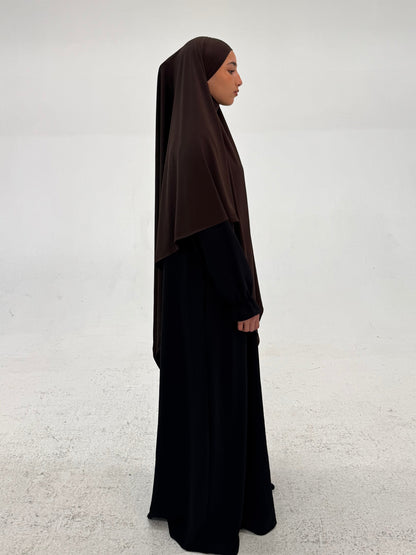 Premium Jersey Khimar - Espresso