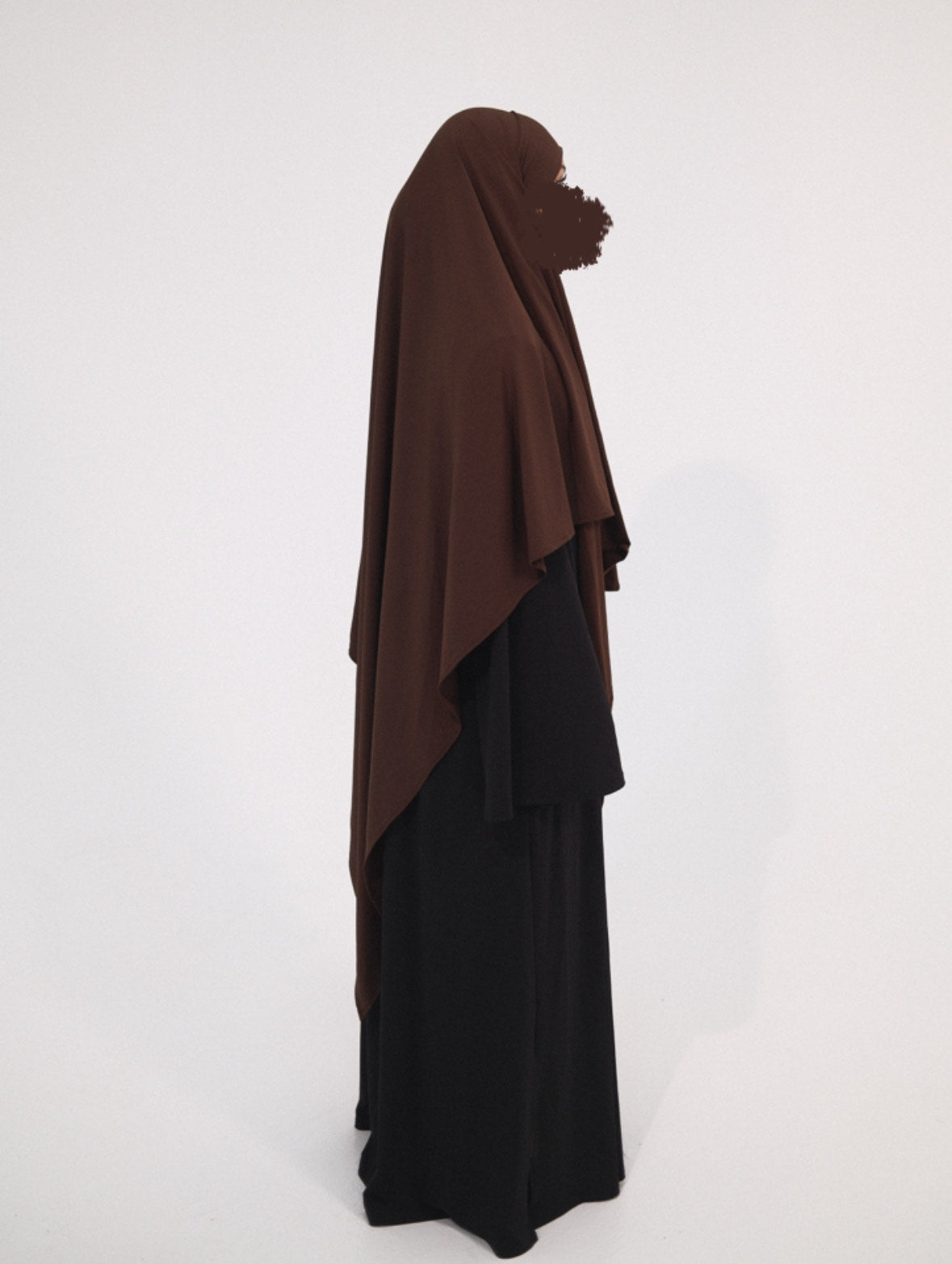 Premium Jersey Khimar - Espresso