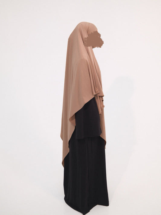 Premium Jersey Khimar - Ashy Brown